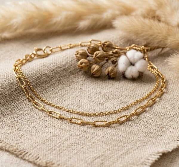 Layered Chain Necklace - Celyta 18k Gold Plated Jewelry
