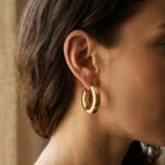 Chunky Gold Tube Hoops - Celyta 18k Gold Plated Jewelry