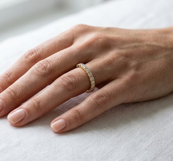 Lab Diamond Eternity Ring - Celyta 18k Gold Plated Jewelry