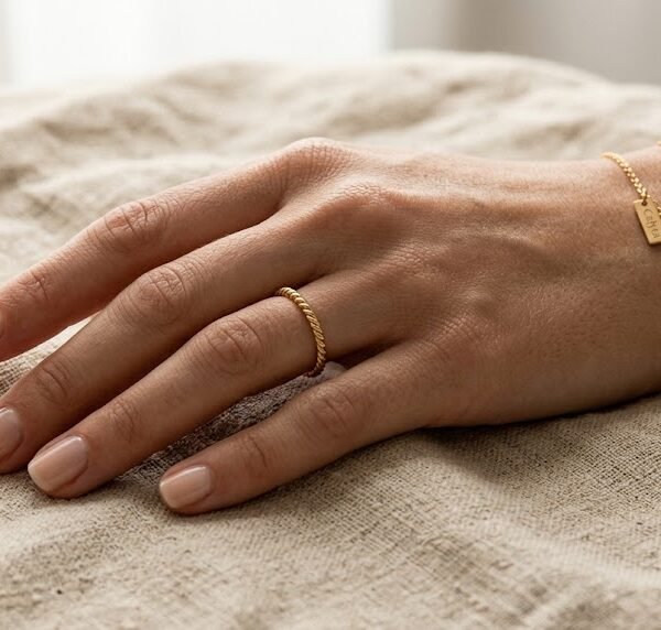 Twisted Stacking Ring - Celyta 18k Gold Plated Jewelry