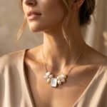 Mother-of-Pearl Initial Necklace & Pearls - Celyta 18k Gold Plated Jewelry