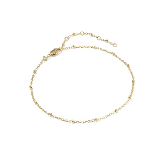 Evelyn Satellite Chain Anklet – 14K Gold-Filled Dainty Anklet for Women