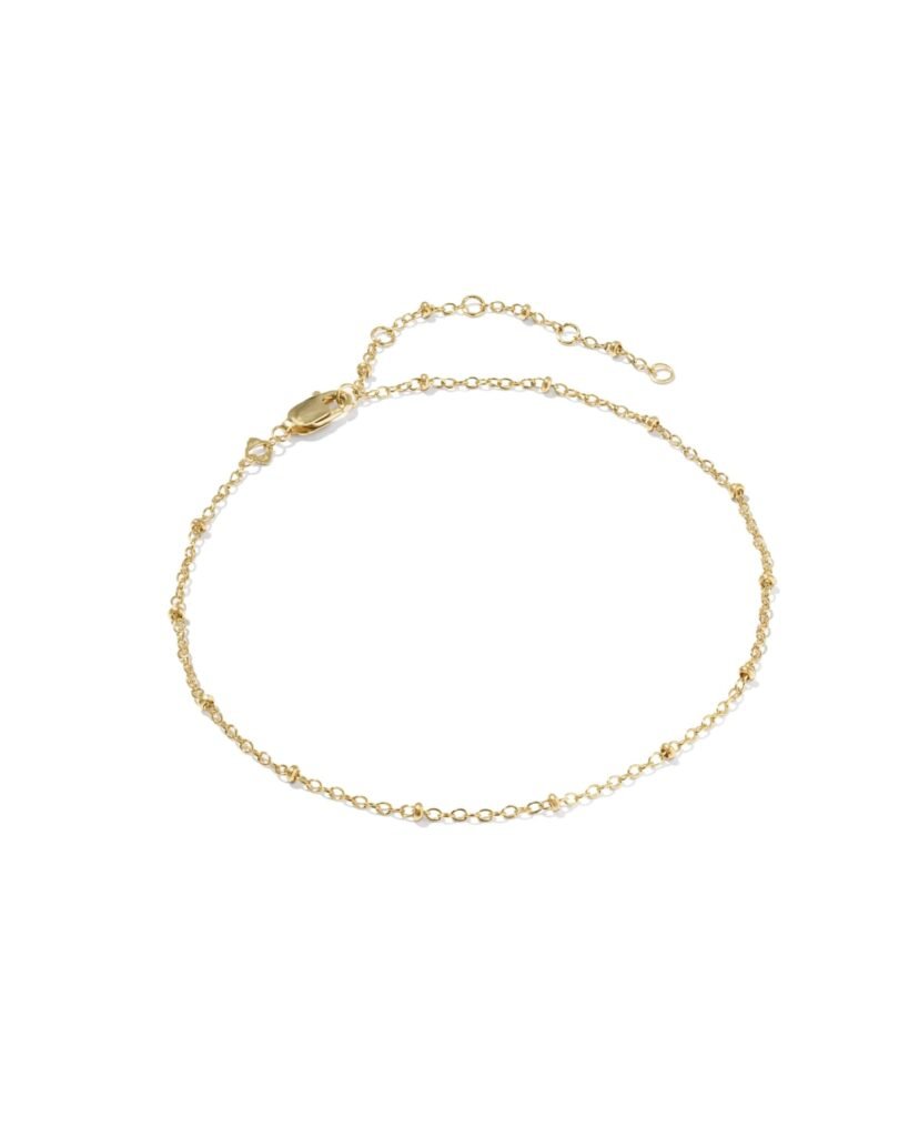 Evelyn Satellite Chain Anklet – 14K Gold-Filled Dainty Anklet for Women