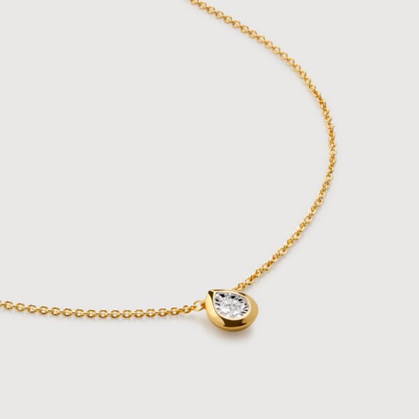 Pear Diamond Chain Necklace – 18K Gold Vermeil & Lab-Grown Diamond