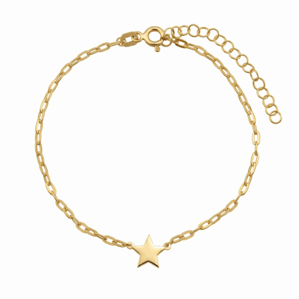Star Celestial Paperclip Bracelet – 18K Gold Vermeil
