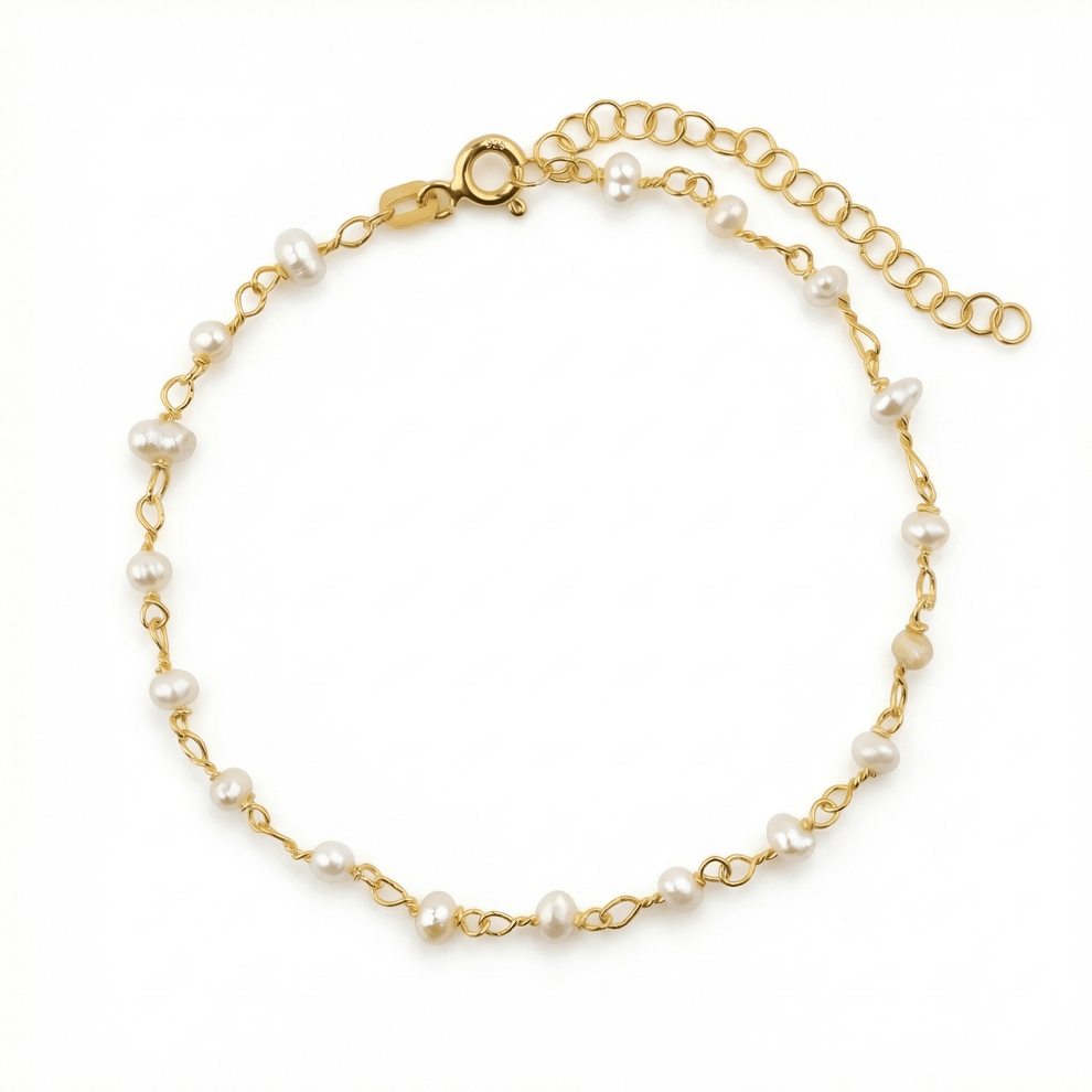 Freshwater Pearl Chain Bracelet – 18K Gold Vermeil