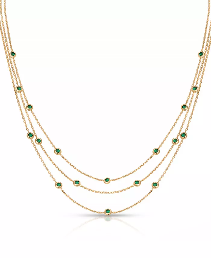 Crystal Dot Layered Necklace