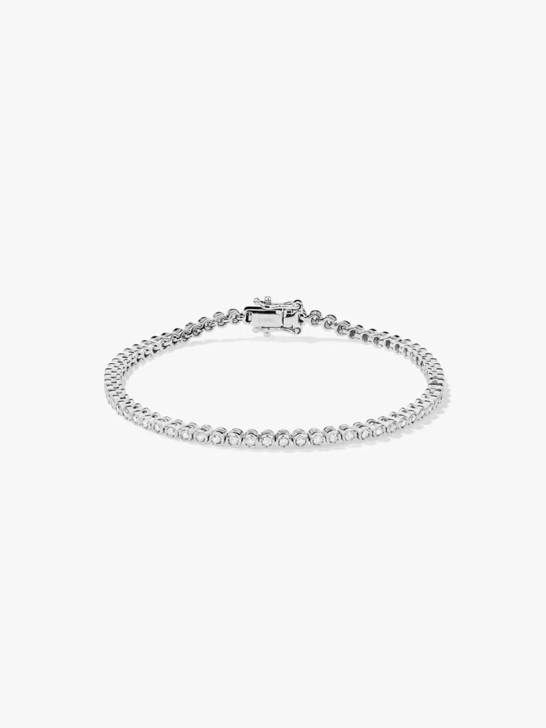 Silver Bezel Sapphire Tennis Bracelet