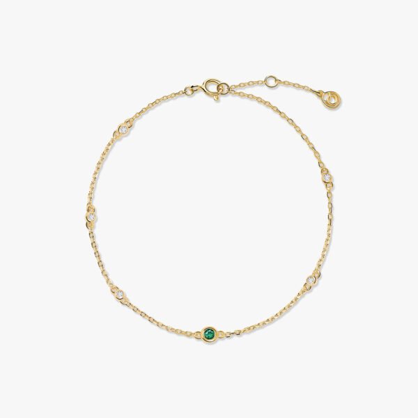 Emerald & Sapphire Station Bracelet