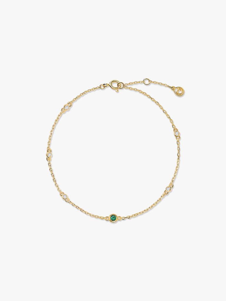 Emerald & Sapphire Station Bracelet