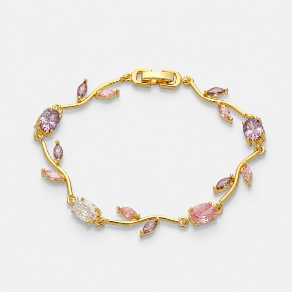 Ottilie Vine Flower Bracelet – Gold Plated Floral Bracelet