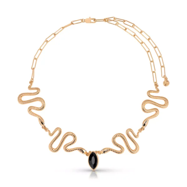 Gold Plated Serpentina Choker Necklace