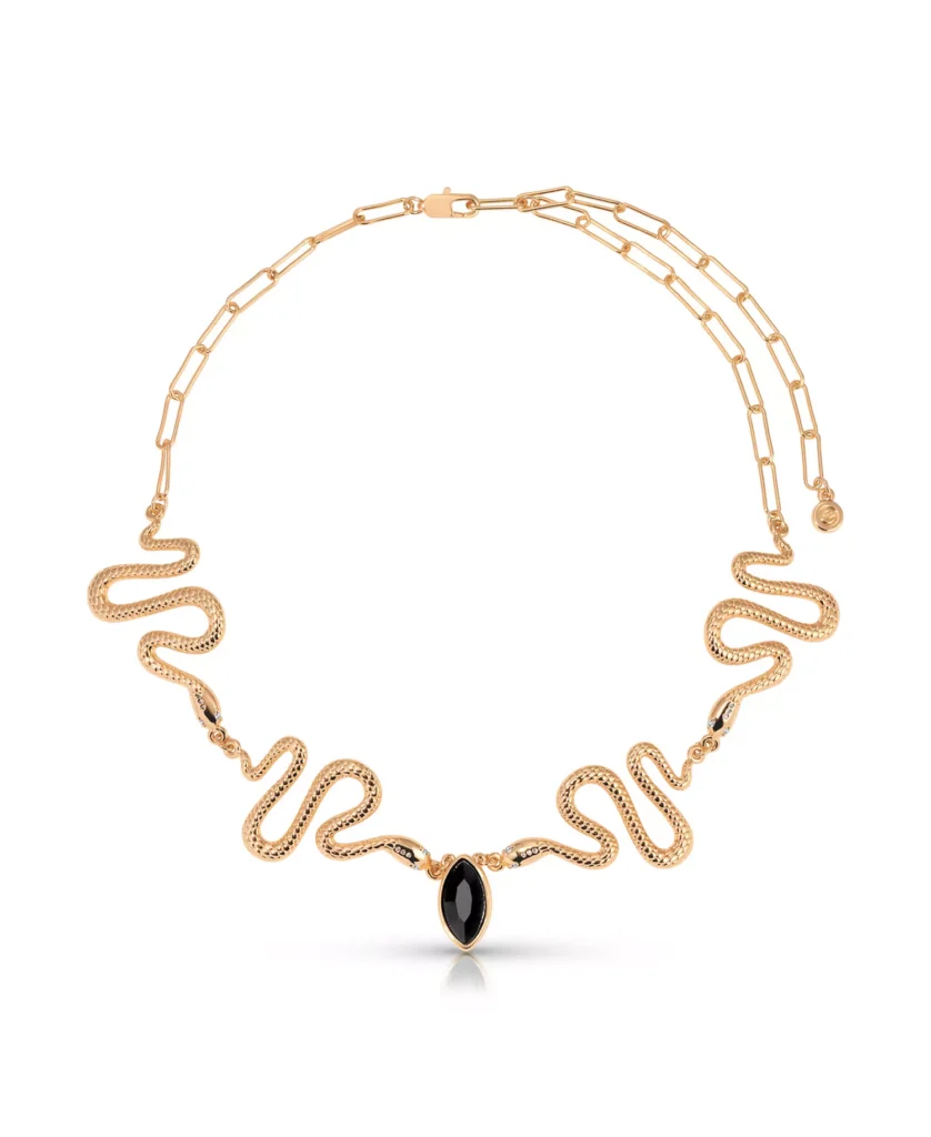 Gold Plated Serpentina Choker Necklace