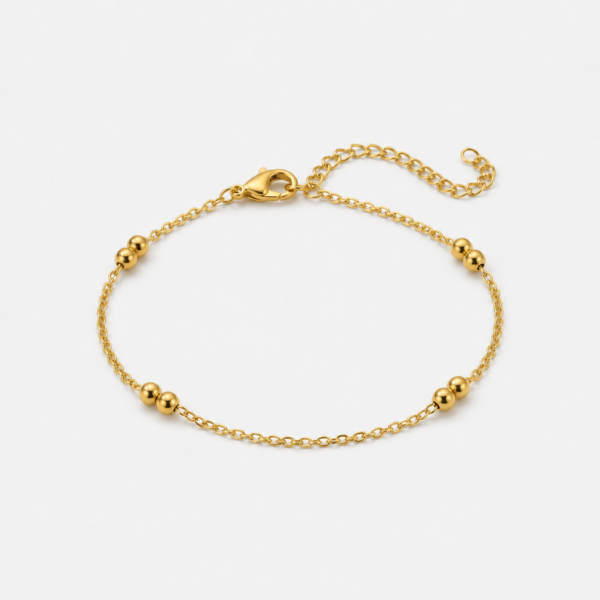 14K Gold-Plated Satellite Chain Bracelet – Waterproof PVD