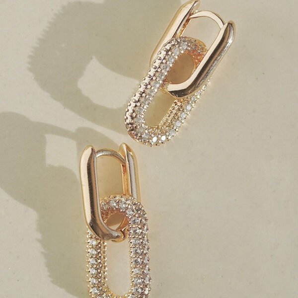 Stone Link Earrings