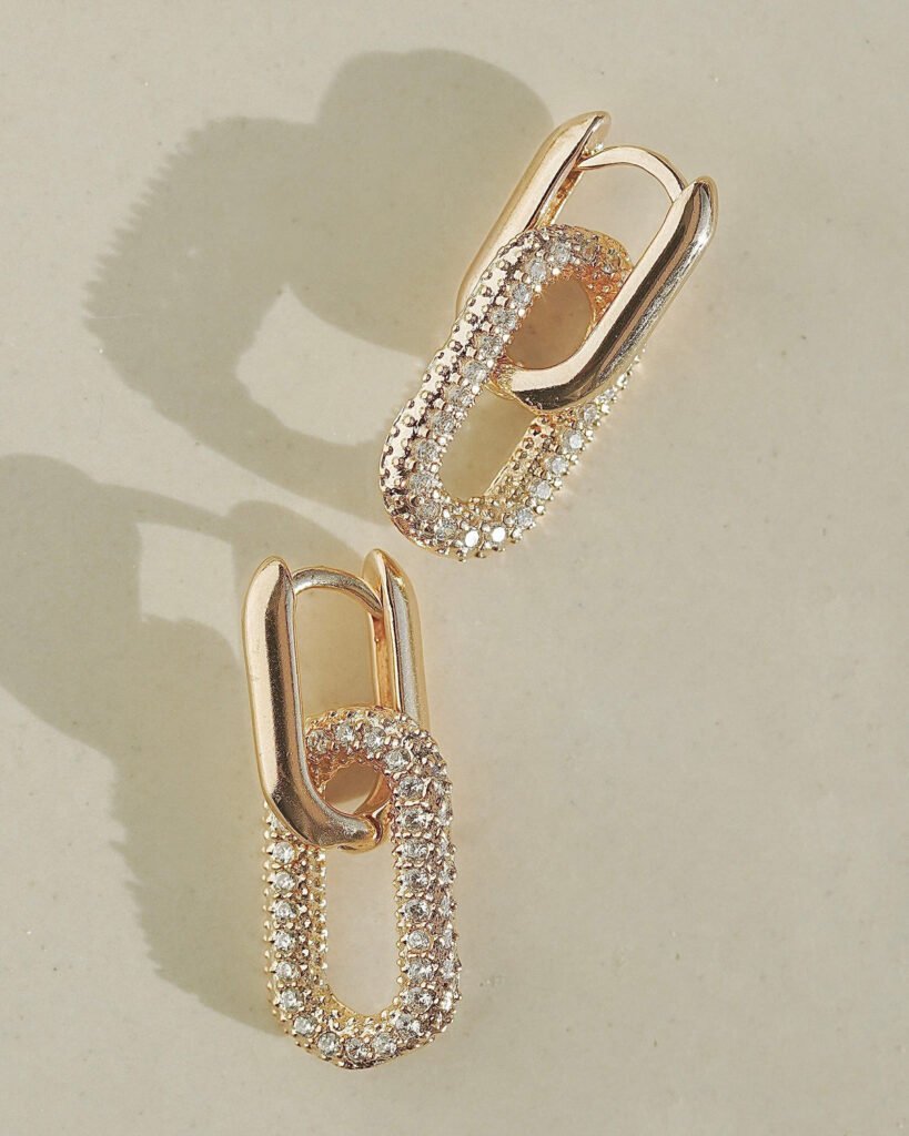Stone Link Earrings