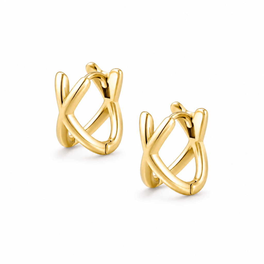 Criss Cross Hoop Earrings