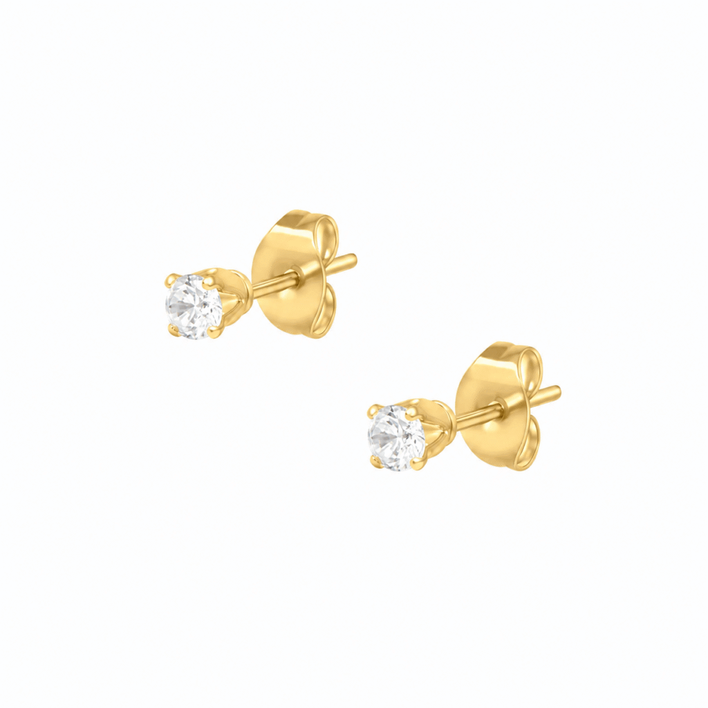 Molly CZ Circle Stud Earrings