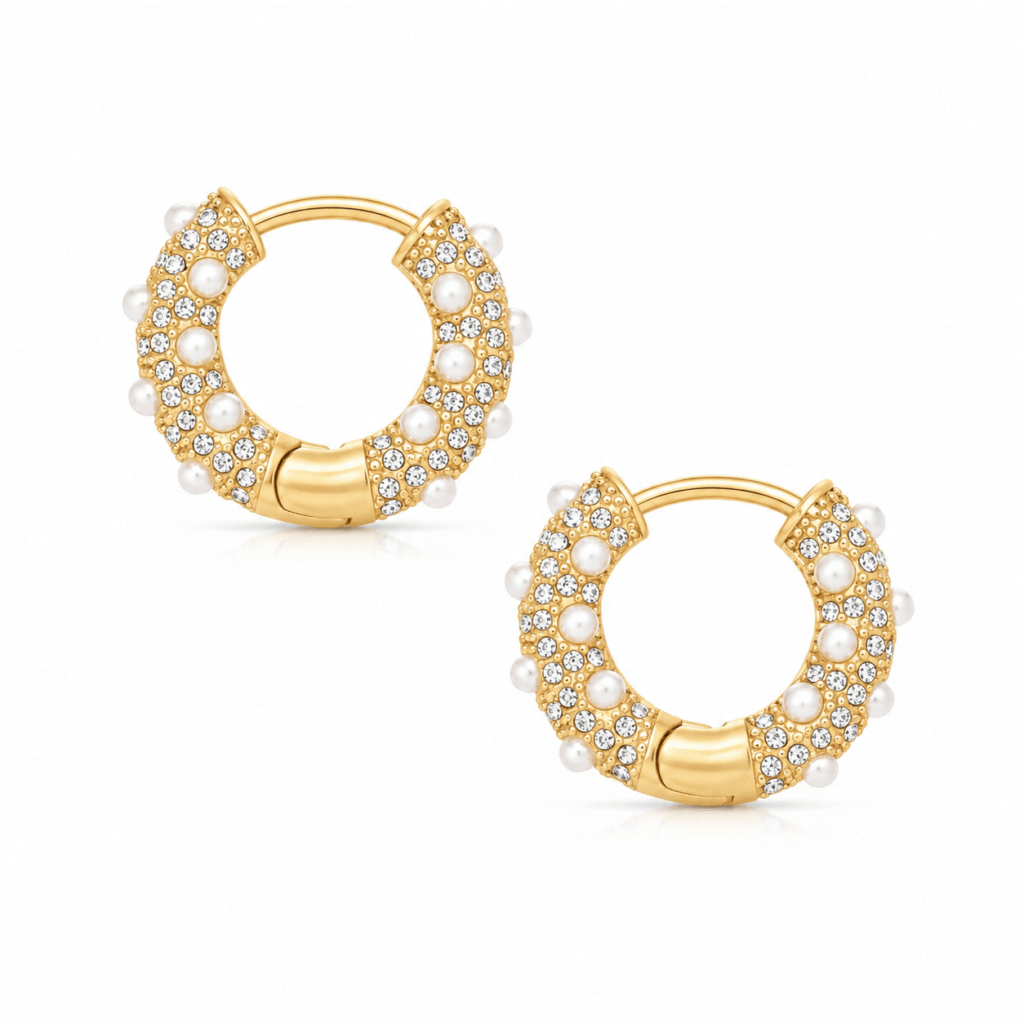 Alice Pearl Hoop Earrings